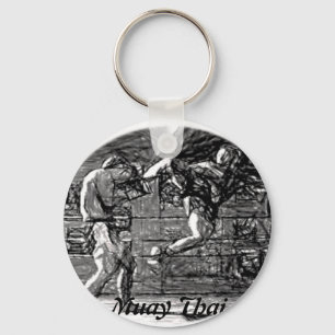 Muay Thai, Fight, Thai-Boxing Key Ring