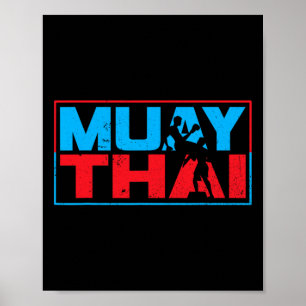 Muay Thai Fighter Boxing Martial Arts Hob Poster