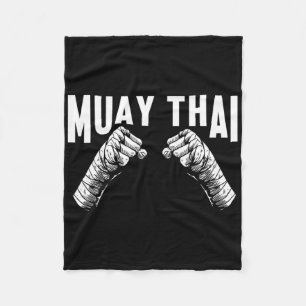 Muay Thai Fighter Fists Mma Club Martial Arts Figh Fleece Blanket