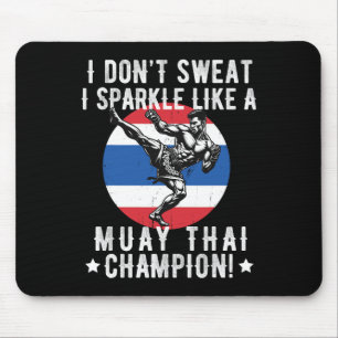 Muay Thai Fighter For Men Dad Boys Thai Kickboxing Mouse Pad