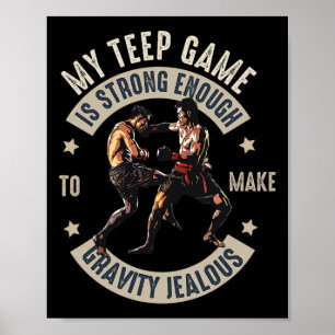 Muay Thai Fighter For Men Dad Boys Thai Kickboxing Poster