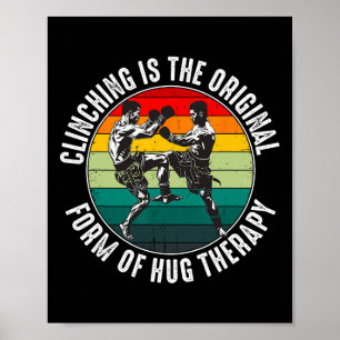 Muay Thai Fighter For Men Dad Boys Thai Kickboxing Poster