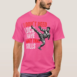 Muay Thai Fighter For Men Dad Boys Thai Kickboxing T-Shirt