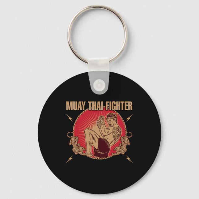Muay Thai Fighter  Key Ring (Front)