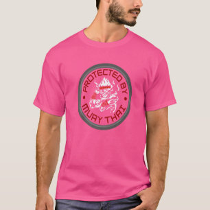 Muay Thai Fighter Protected By Muay Thai And Thai T-Shirt