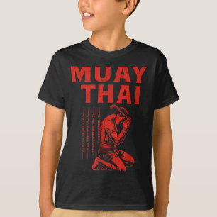 Muay Thai Fighter Wai Kru Ritual Martial Arts MMA T-Shirt