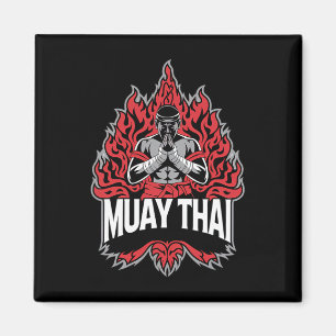 Muay Thai Fighting - Thai Boxing Fighter Magnet