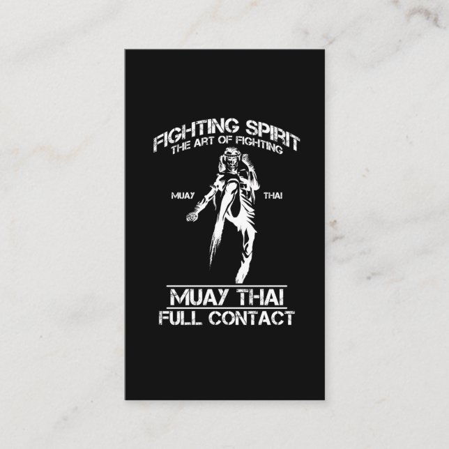 Muay Thai  Full Contact Thai Martial Arts Fighter Business Card (Front)