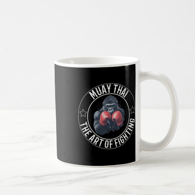 Muay Thai Gorilla - Art Of Fighting Thai Boxing  Coffee Mug (Right)