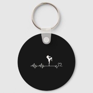 Muay Thai Heartbeat Women Karate Funny Muay Thai Key Ring