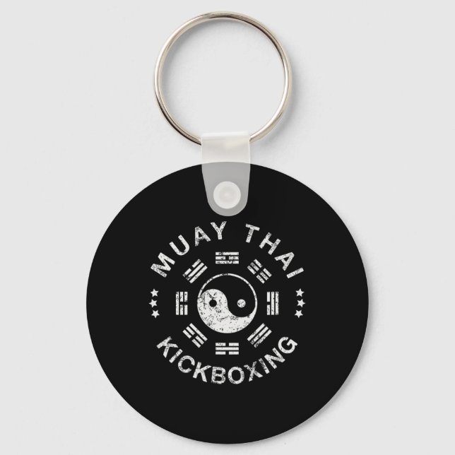 Muay Thai Kickboxing _1  Key Ring (Front)
