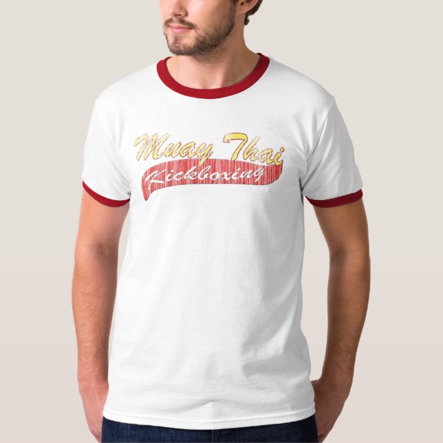 Muay Thai Kickboxing Distressed T-Shirt (Front)