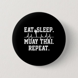 Muay Thai Kickboxing Gift 6 Cm Round Badge