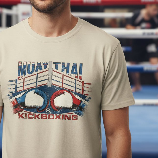 Muay Thai & Kickboxing – Grunge Gloves Design T-Shirt (Creator Uploaded)