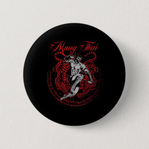 Muay Thai Kickboxing Martial Art Fighter Thai Boxi 6 Cm Round Badge
