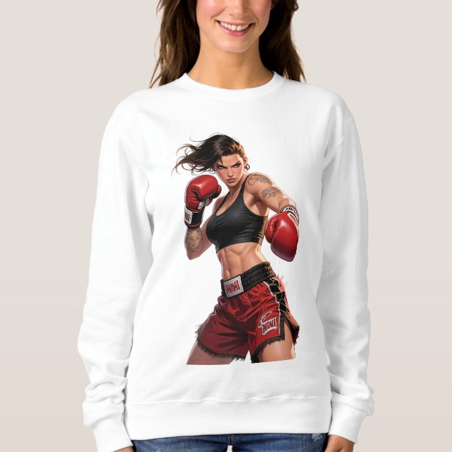 Muay Thai Kickboxing Martial Arts Sweatshirt (Front)