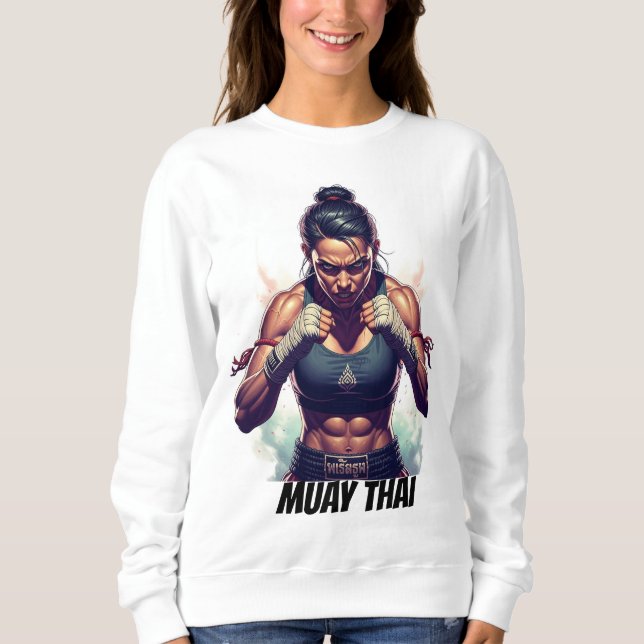 Muay Thai Kickboxing Martial Arts Sweatshirt (Front)