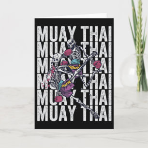 Muay Thai Kickboxing, Muay Thai Skeletons, Muay Th Card