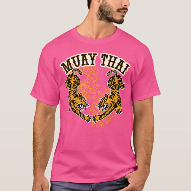 Muay Thai Kickboxing Muay Thai Tigers Muay Thai T-Shirt (Front)