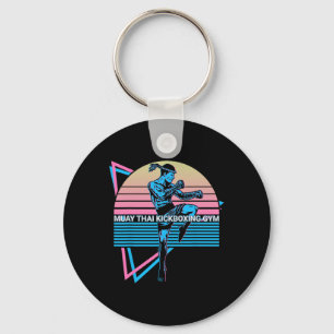 Muay Thai Kickboxing Retro Muay Thai Kickboxing Gy Key Ring