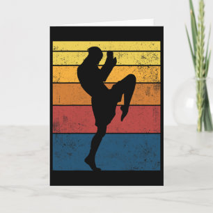 Muay Thai Kickboxing Retro Vintage Gift _1 Card