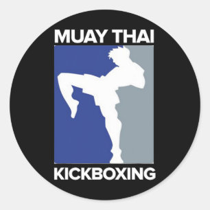 Muay Thai Kickboxing Tee Mma Thai Boxing Tee Classic Round Sticker