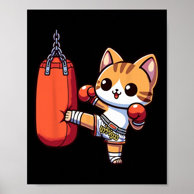 Muay Thai Kickboxing, Thai Boxing For Boys, Muay T Poster (Front)