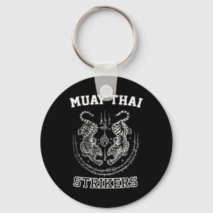 Muay Thai Kickboxing Tiger Fighter Sak Yant Mma Key Ring