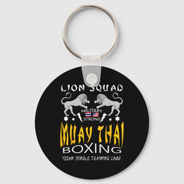 Muay Thai Kickboxing Training Mma Workout Gym  Key Ring (Front)
