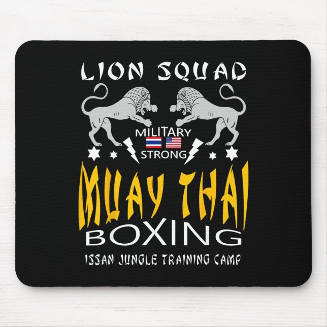Muay Thai Kickboxing Training Mma Workout Gym  Mouse Pad (Front)