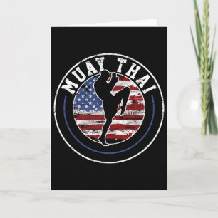 Muay Thai Kickboxing Vintage Gift Card