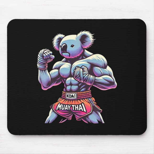 Muay Thai Koala Kickboxing Fighter Funny  Mouse Pad (Front)