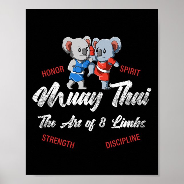 Muay Thai Koala Thai Boxing And Kickboxing  Poster (Front)