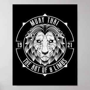 Muay Thai Lion - Muay Thai And Thai Boxing  Poster