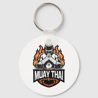 Muay Thai Logo - Thai Boxing Fighter Key Ring