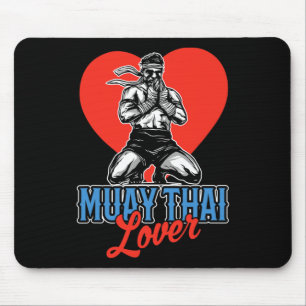 Muay Thai Lover Hobby Boxing Martial Arts Fighter Mouse Pad