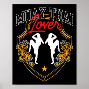 Muay Thai Lover Hobby Boxing Martial Arts Fighter  Poster
