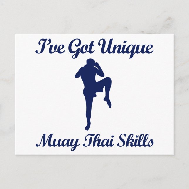 muay thai martial art designs postcard (Front)