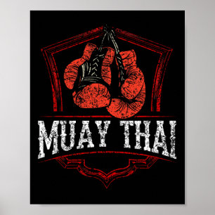 Muay Thai Martial Arts Fighter Boxing Hobby Poster