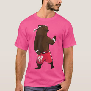 Muay Thai Martial Arts Gifts Bear Fighting 1504  T-Shirt