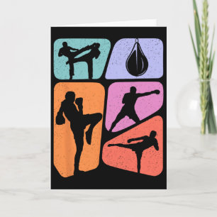 Muay Thai Martial Arts Kids Boys Men Kickboxing Card
