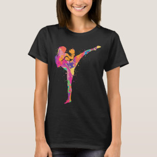 Muay Thai Martial Arts Kids Women Girls Kickboxing T-Shirt
