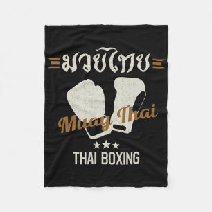 Muay Thai Martial Arts Thai Boxing Coach Lover Gif Fleece Blanket