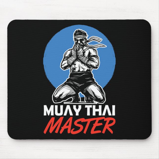 Muay Thai Master Hobby Martial Arts Boxing Fighter Mouse Pad (Front)