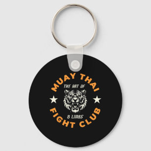 Muay Thai Mma Fight Tattoo Tiger Art Of 8 Limbs Ki Key Ring