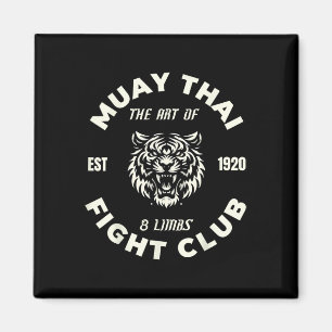 Muay Thai Mma Fight Tattoo Tiger Art Of 8 Limbs Ki Magnet