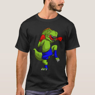 Muay Thai Mma Fighter T-rex Mixed Martial Art Comt T-Shirt