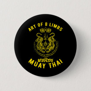 Muay Thai Mma Tiger Eight Leg Kickboxing 6 Cm Round Badge