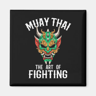 Muay Thai Oni Mask - Thai Boxing And Kickboxing Gi Magnet