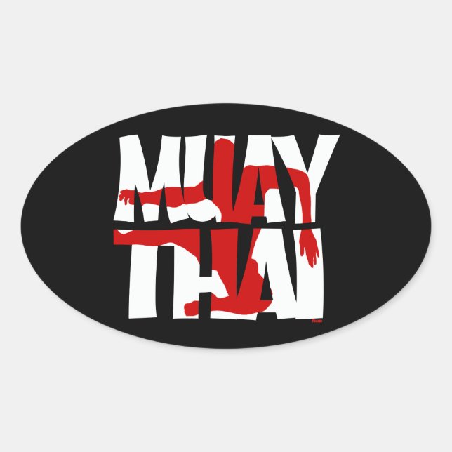 Muay Thai Oval Sticker (Front)